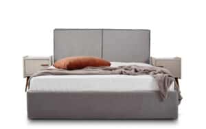 Ντυμένο Κρεβάτι Ammos (Warm Grey)
