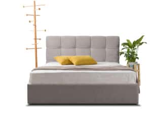 Ντυμένο Κρεβάτι Olympos (Warm Grey)